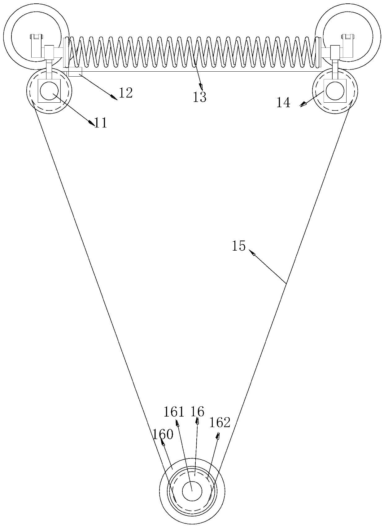 A cleaning device for sealing strips of freezing refrigerators based on adjustable spring length