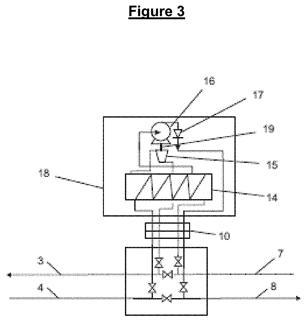 Integrated system for subsea heating and pumping of oil and water injection for reservoir pressurization, and method of heating, of subsea pumping hydraulically actuated and water injection