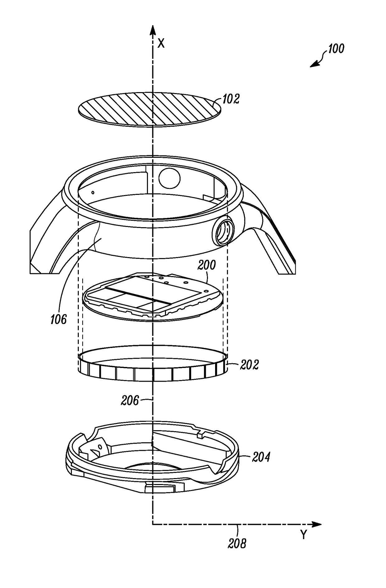 Portable electronic device with an antenna array and method for operating same