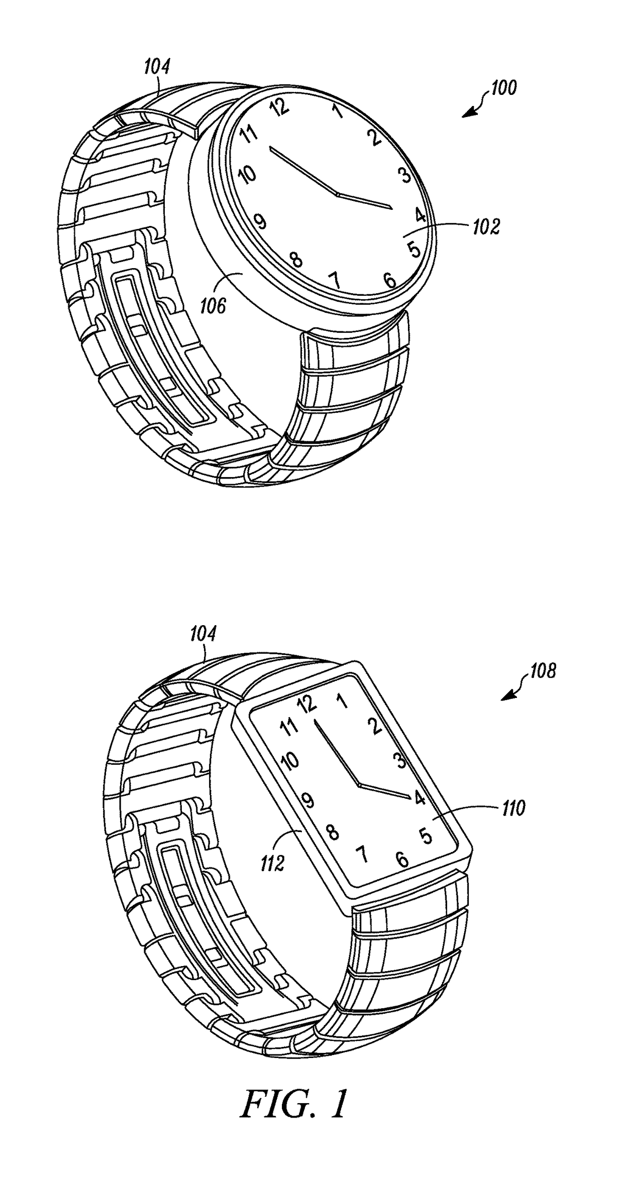 Portable electronic device with an antenna array and method for operating same