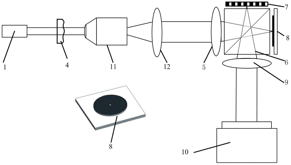 A reflection grating-based phase shift point diffraction interference detection device and detection method