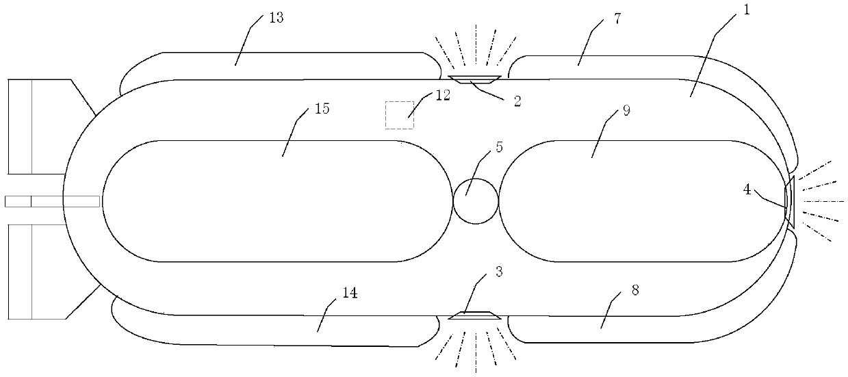 A uuv multi-directional collision avoidance training system with a safety airbag