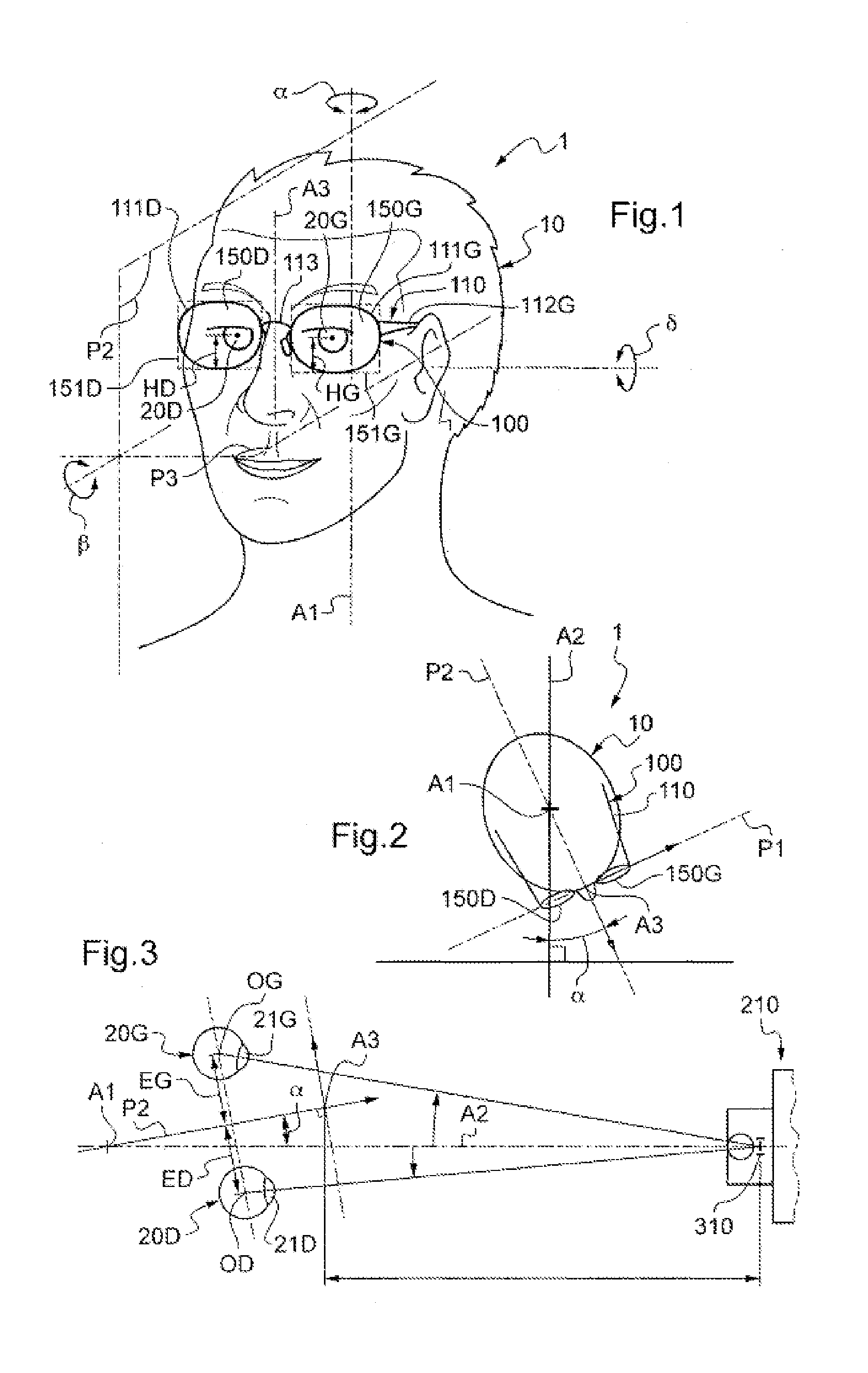 Method for determining a behavioural, postural or geometric-morphological characteristic of a person wearing spectacles