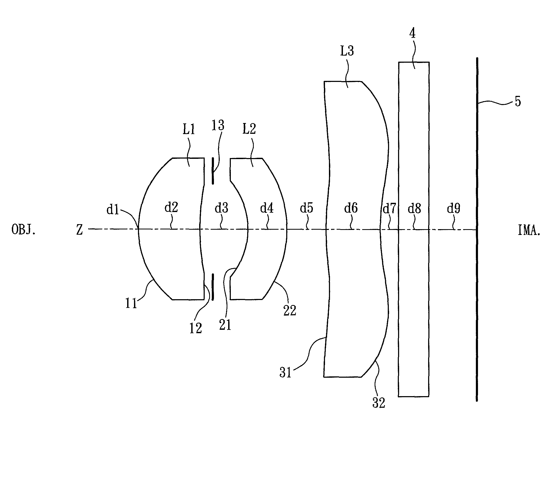 Miniature three-piece optical imaging lens with short back focal length