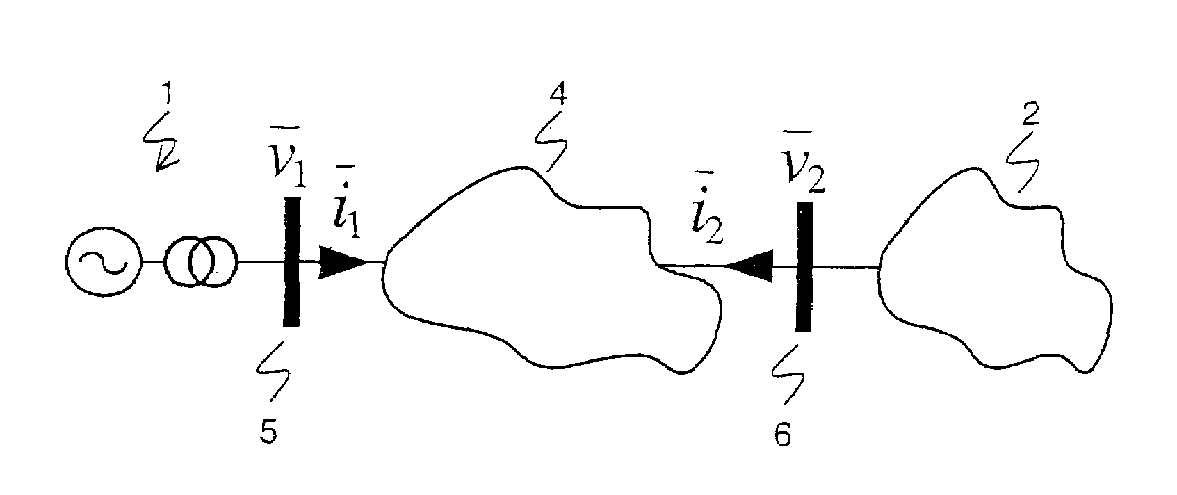 Determining parameters of an equivalent circuit representing a transmission section of an electrical network