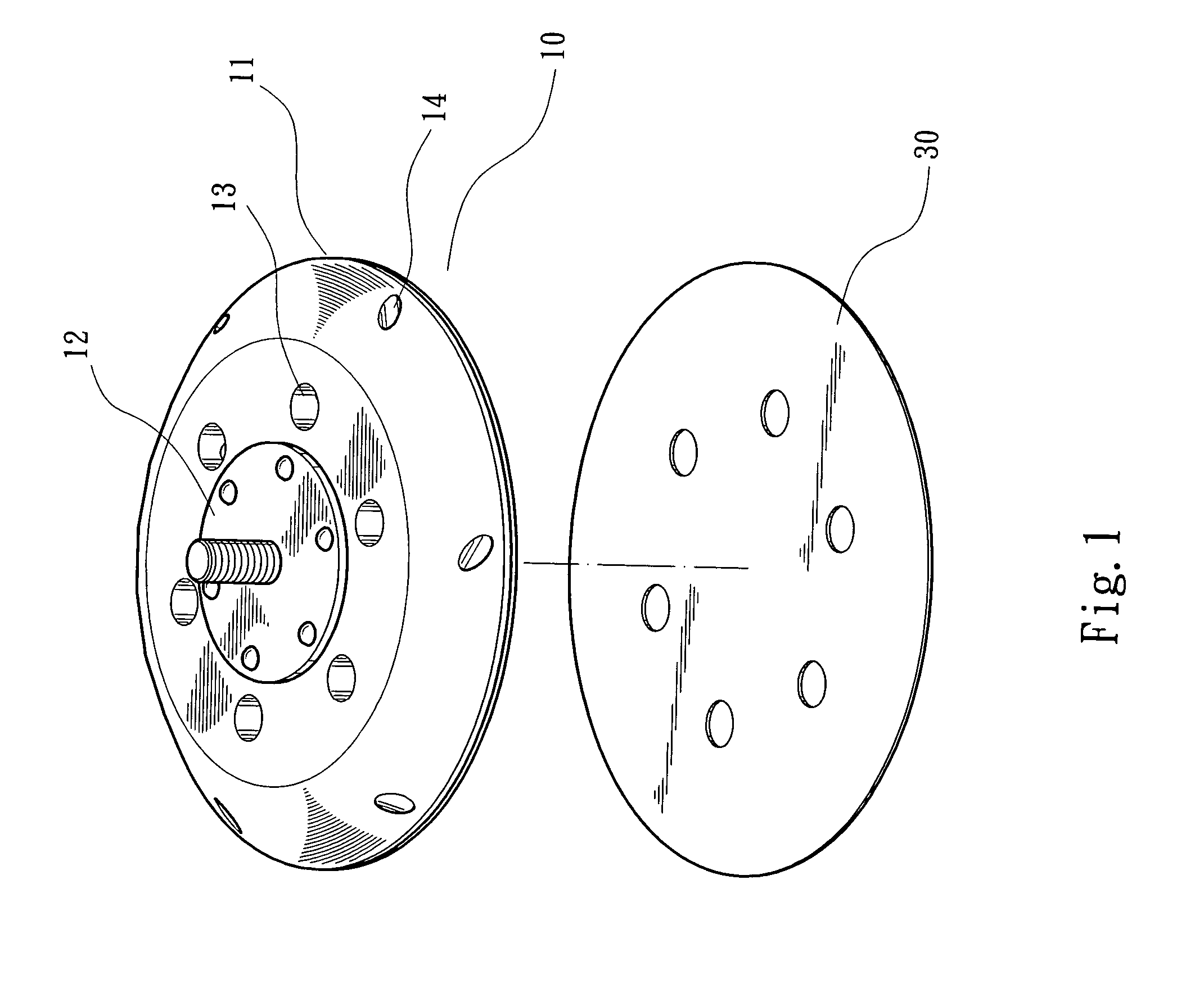 Grinding disc structure