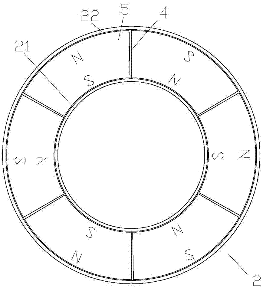 A magnetic massage wheel and massage movement