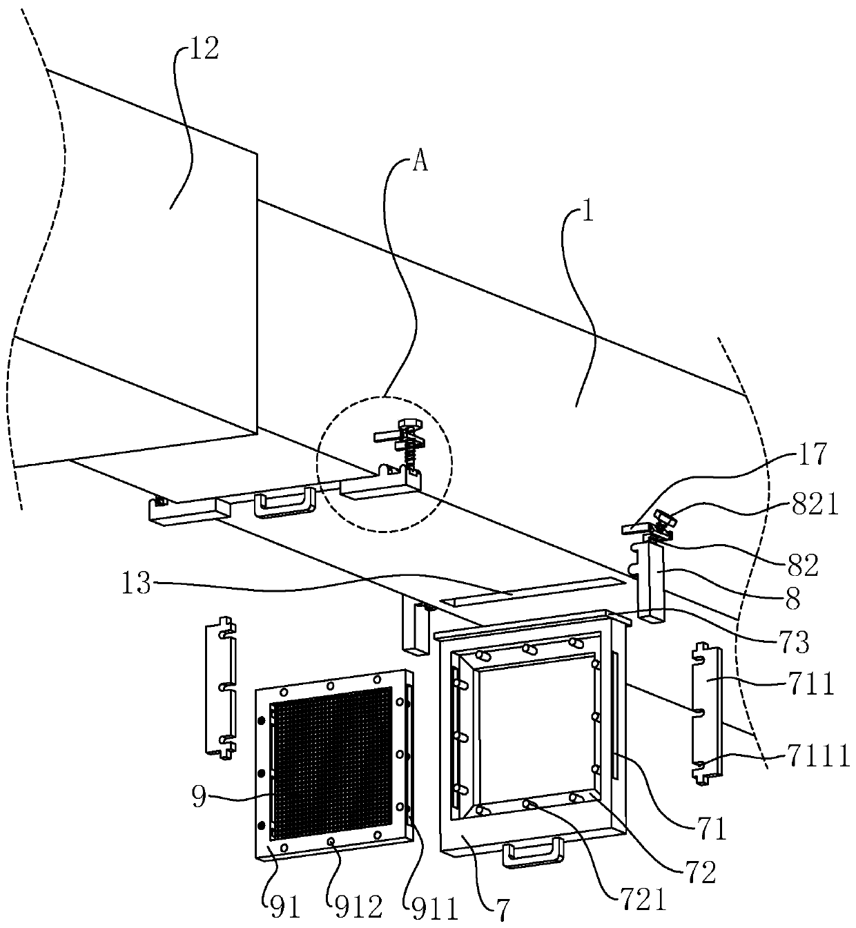 Central air-conditioning air circulating system