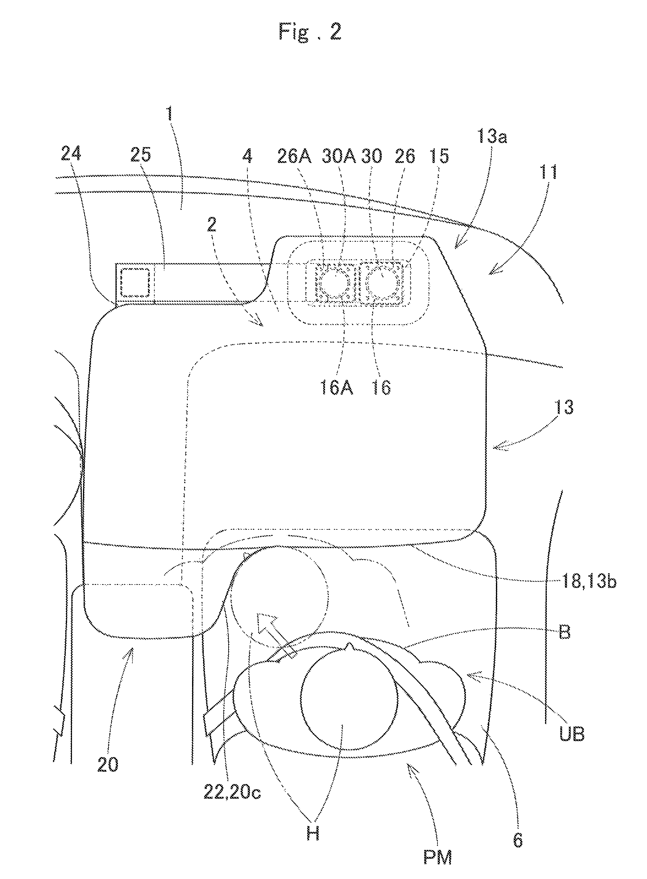 Airbag device for front passenger seat