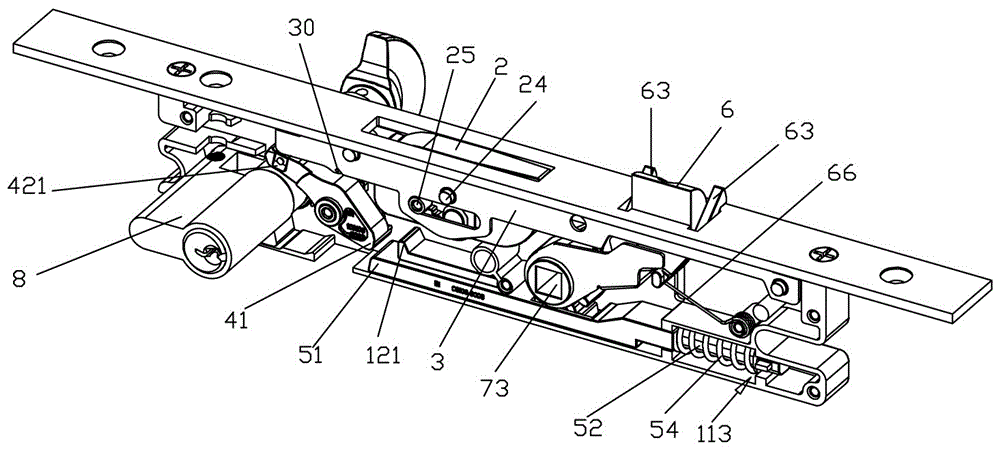 A lock body for a side hinged door