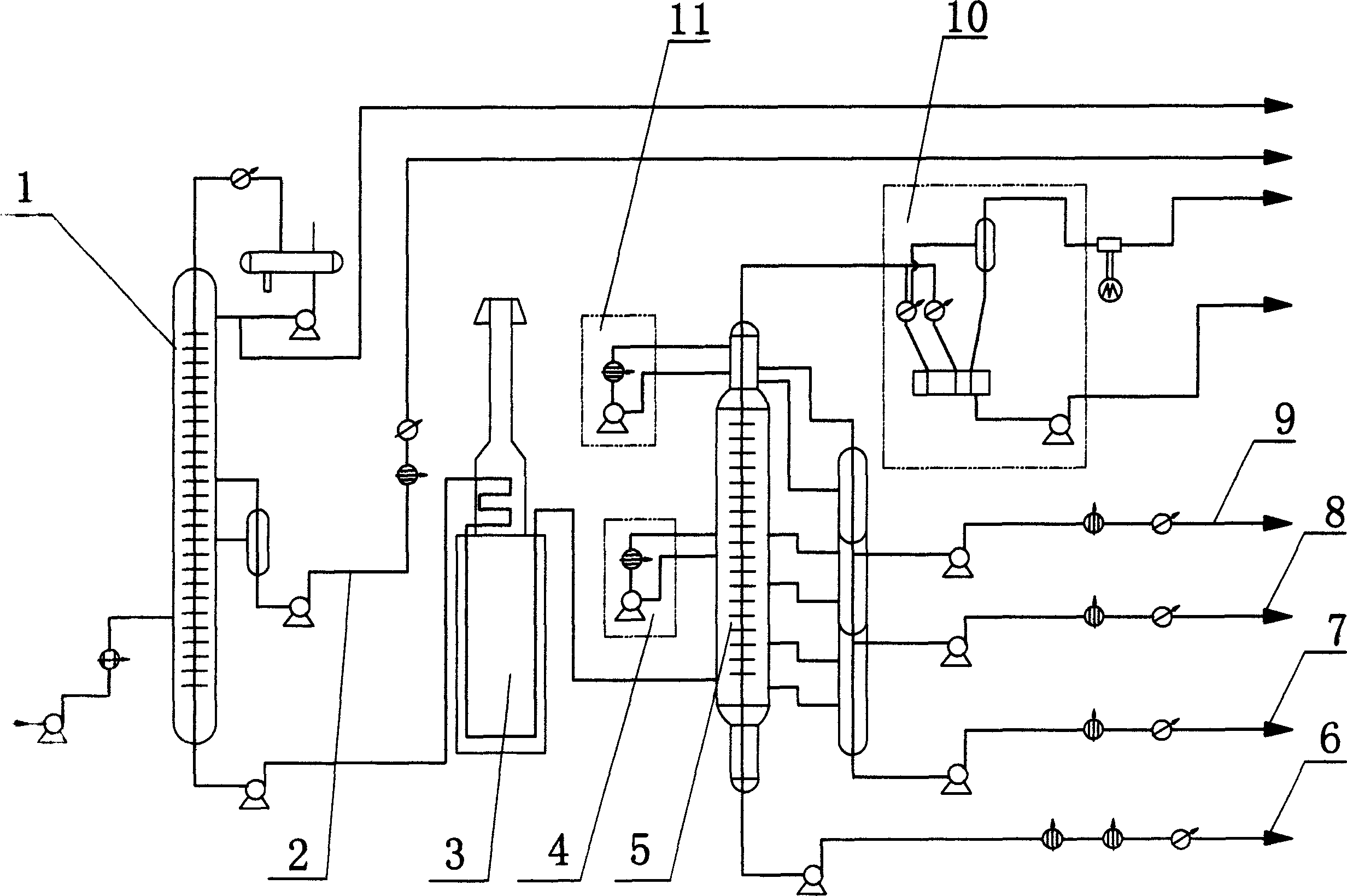 Crude oil full-fraction one-stage reduced pressure distillation process