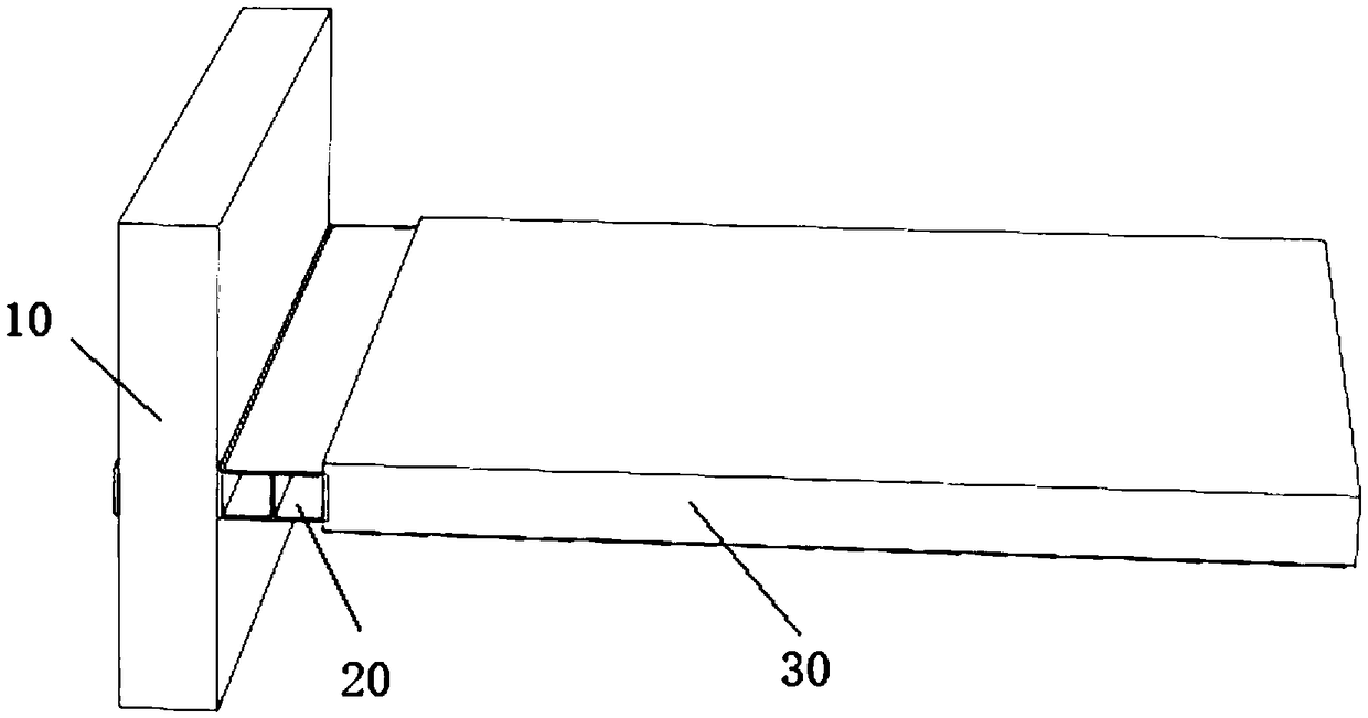 Rigid connection node of fabricated concrete shear wall and floor support plate and construction method