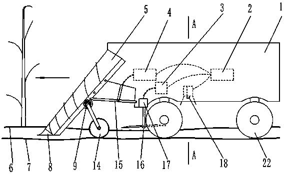 Automatic copying follow-up system of sugarcane harvester and control method thereof