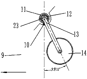 Automatic copying follow-up system of sugarcane harvester and control method thereof