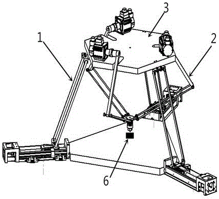 Parallel device based on Delta mechanism and 3D printer adopting same