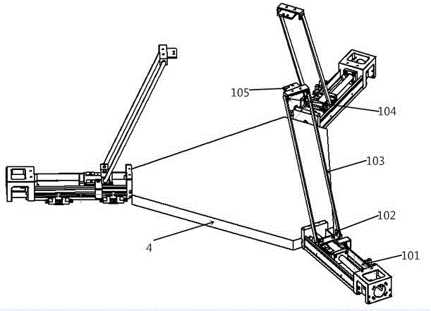 Parallel device based on Delta mechanism and 3D printer adopting same