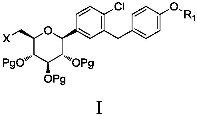 6-halogenated glucose C-glycoside as well as preparation method and application thereof