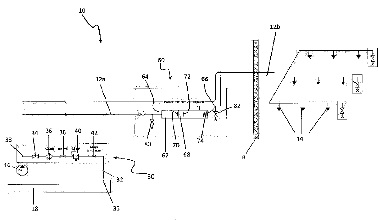 Thermal expansion assembly for water mist fire suppression system