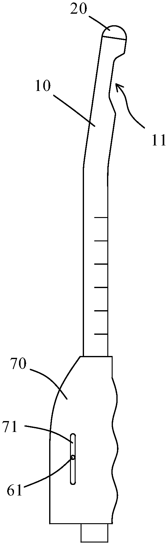 Visual induced abortion device with variable viewing direction angle