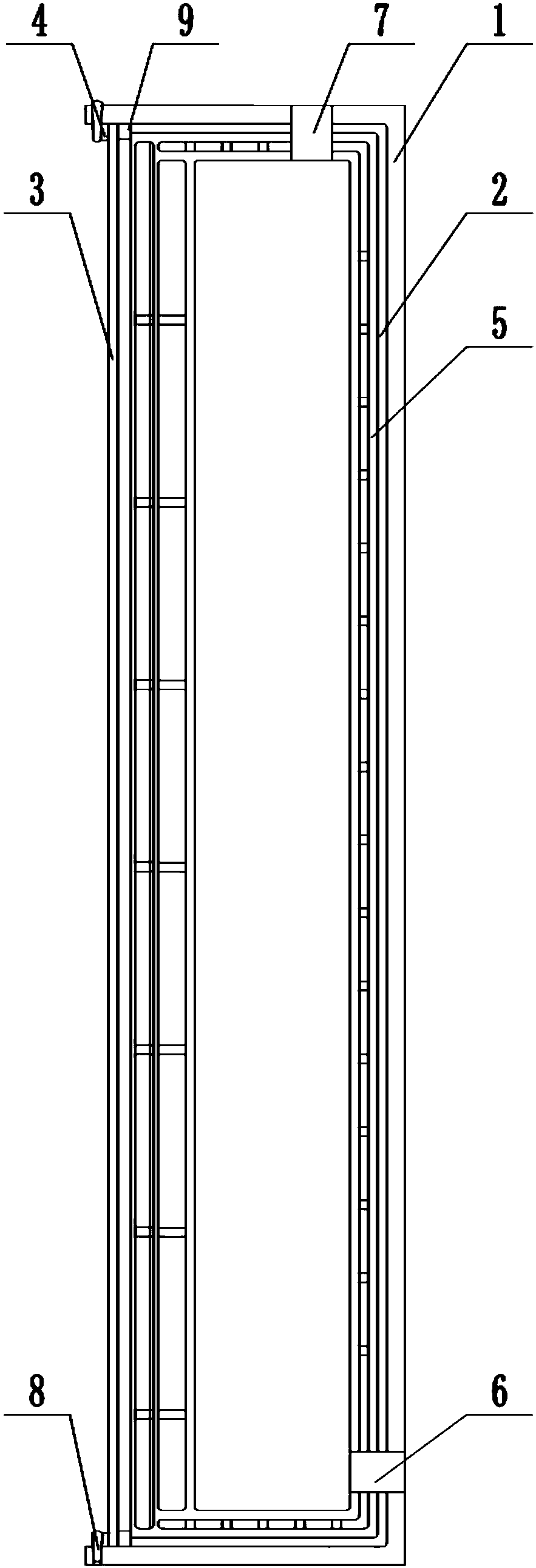 Vertical wall-mounted non-water-tank solar water heater