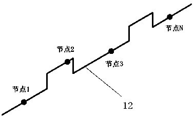 Long-distance overhead pipeline distributed type stress vibration on-line monitoring system and method