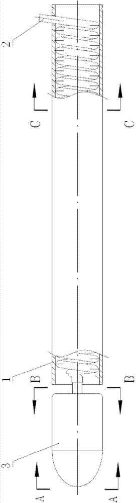 Self-propelled enema tube