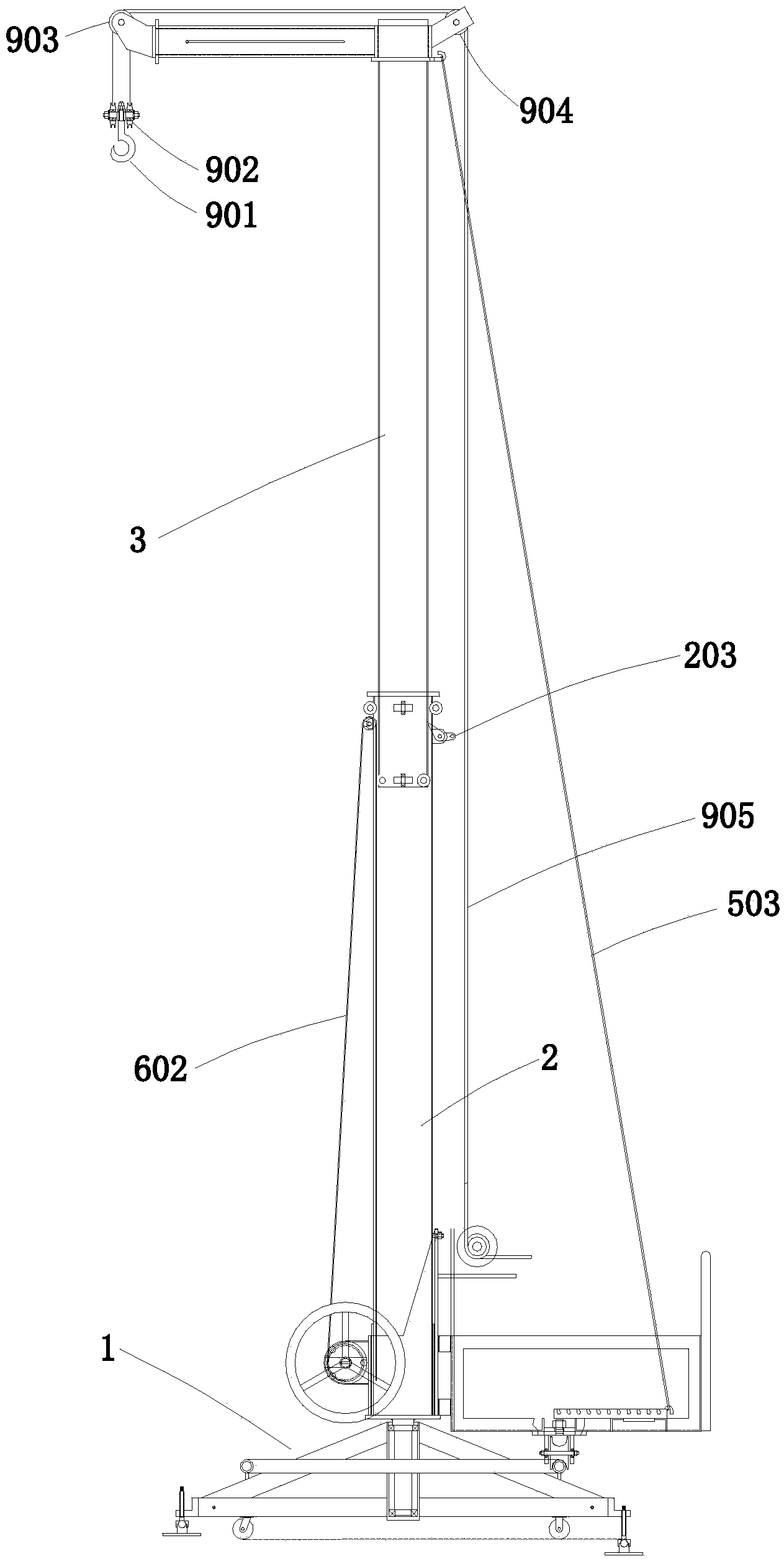 Lifting double-locking hook rotation type mounting mechanism for electromechanical equipment in substation