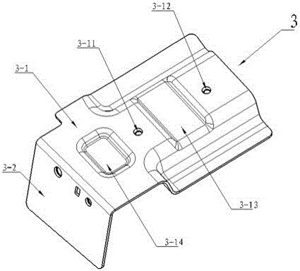 A kind of installation structure of automobile safety airbag controller