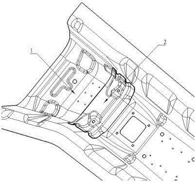 A kind of installation structure of automobile safety airbag controller