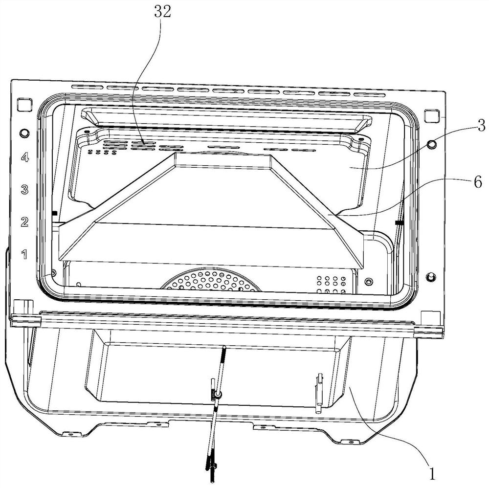 A hot air structure and oven with air frying function