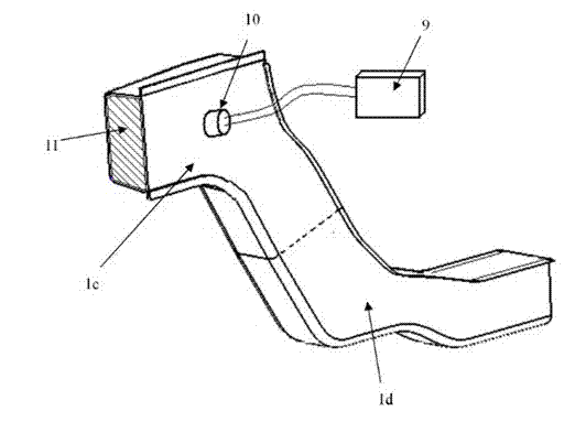 Front longitudinal beam structure for automobiles