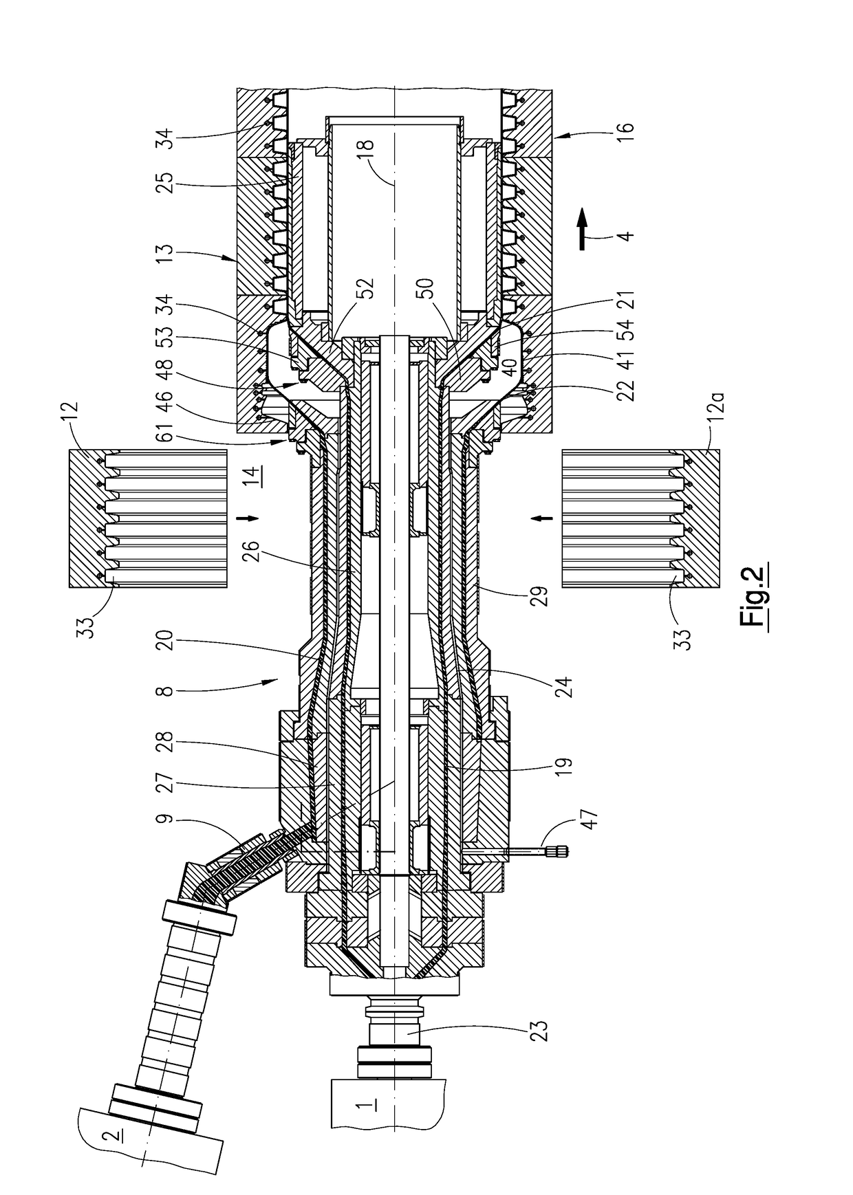 Injection head for an apparatus for the production of a twin-wall pipe