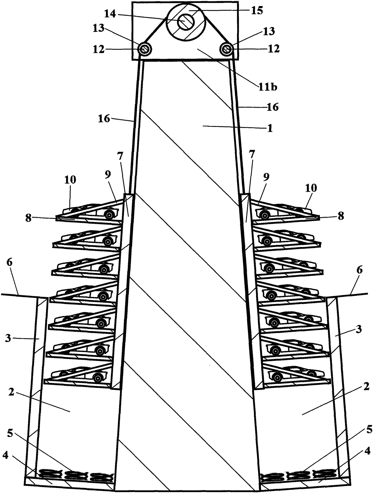 Lifting chair three-dimensional garage