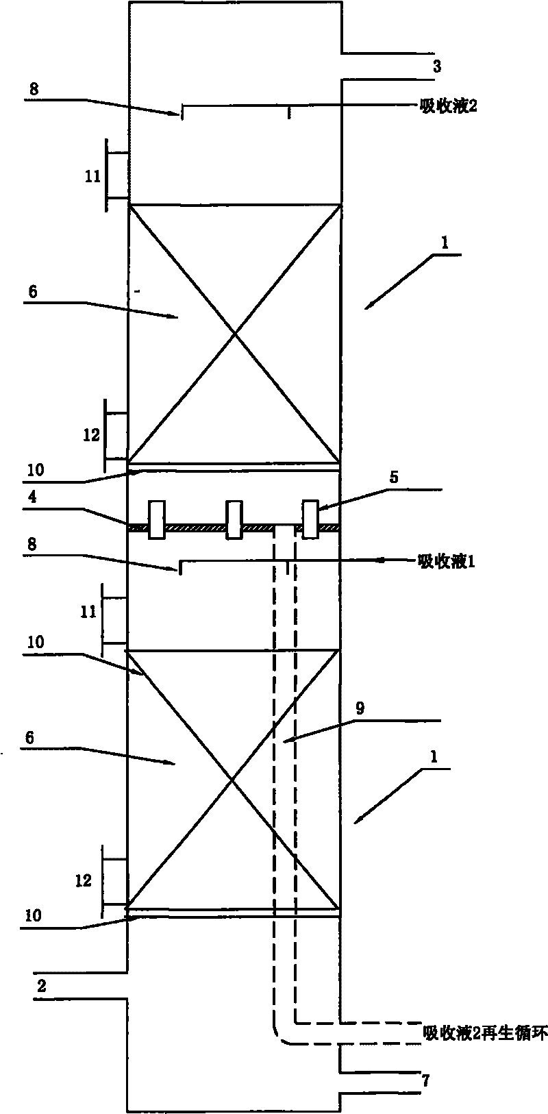 Bio-gas two-stage normal-pressure decarbonization device