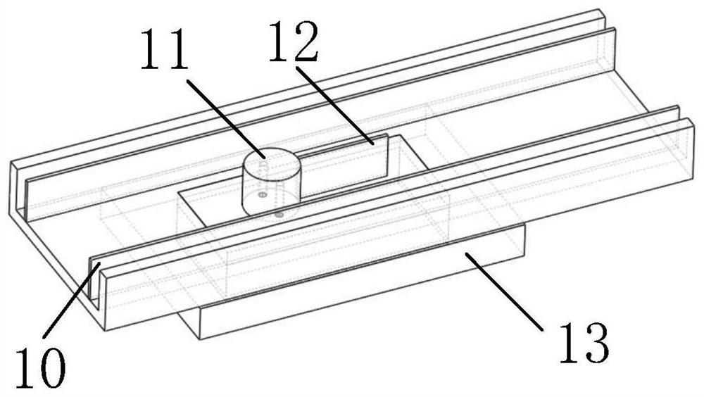 Experimental testing device for flow field effect of flow control technology under limited channel condition