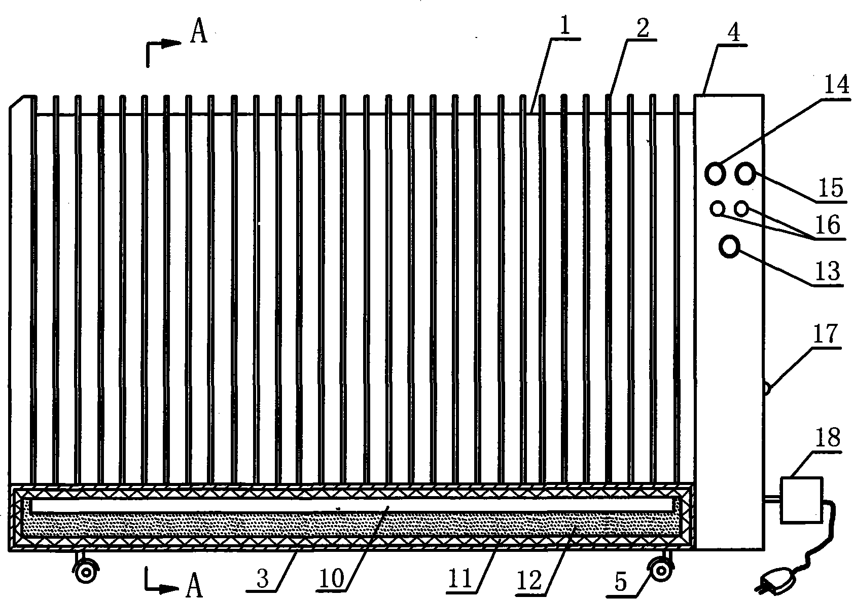 Heat- accumulation type hot case electric heater