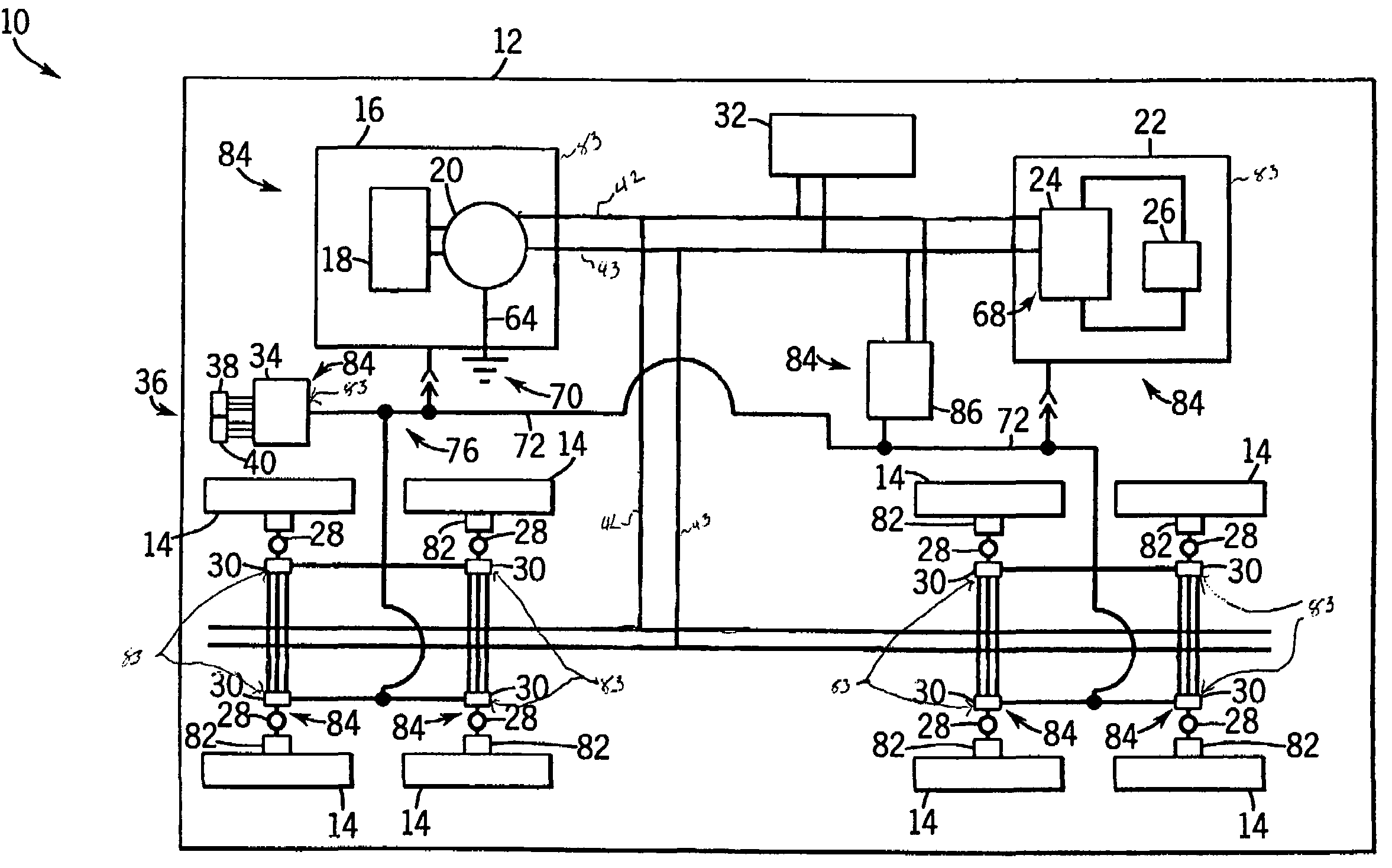 System and method for providing low voltage 3-phase power in a vehicle