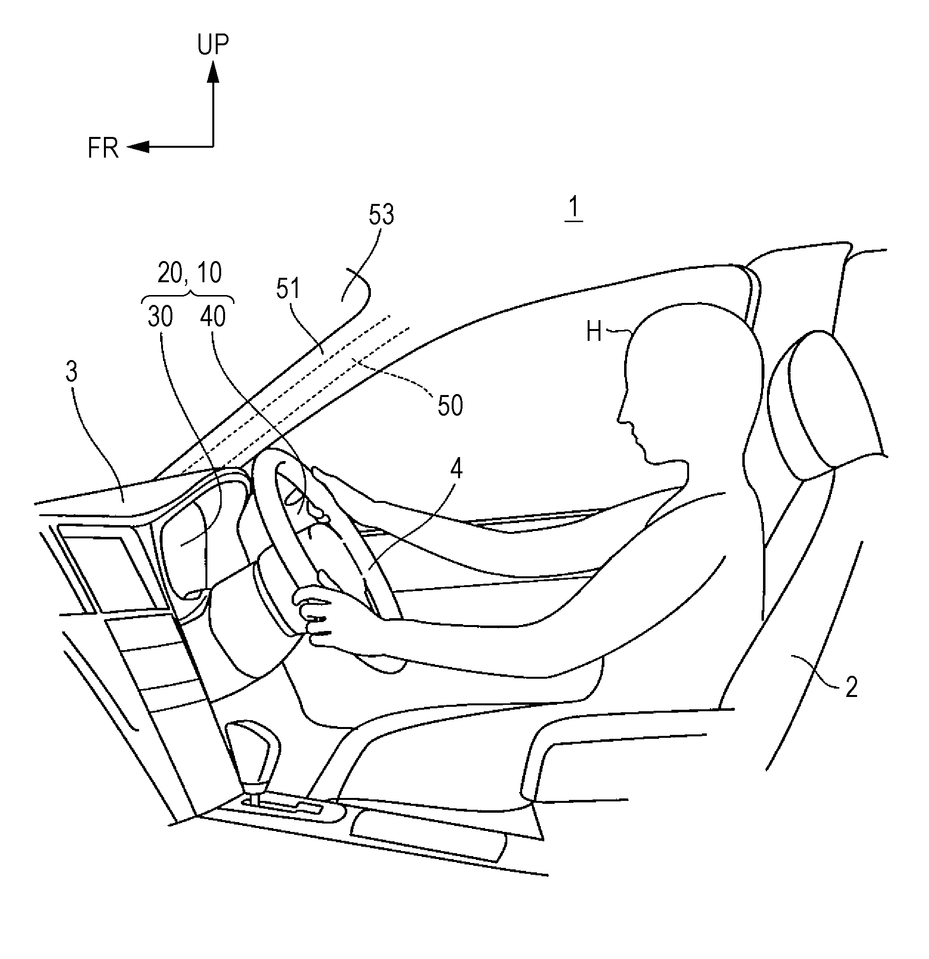 Display device for vehicle