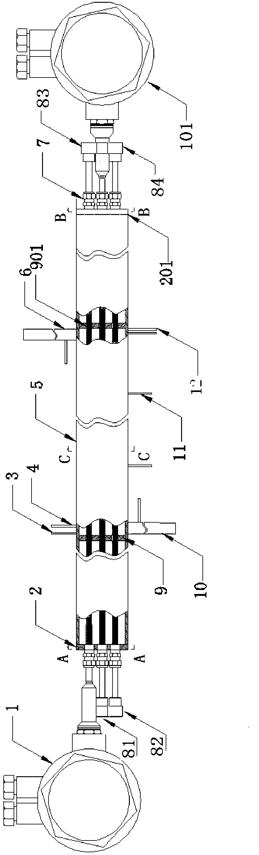 Experiment segment based on fusion and fission mixed pile water cooling cladding layer and experiment method of experiment segment