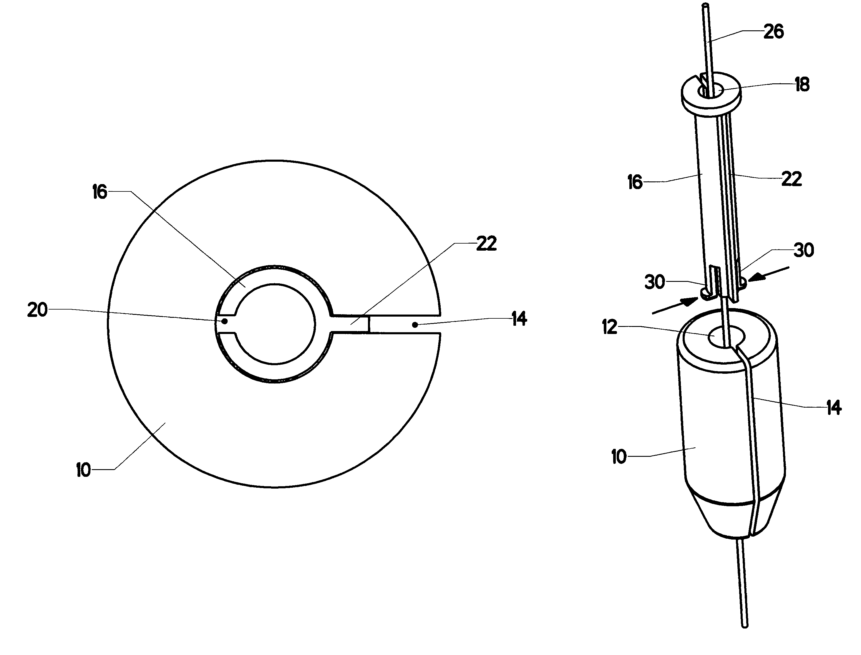 Removable attachment for a line