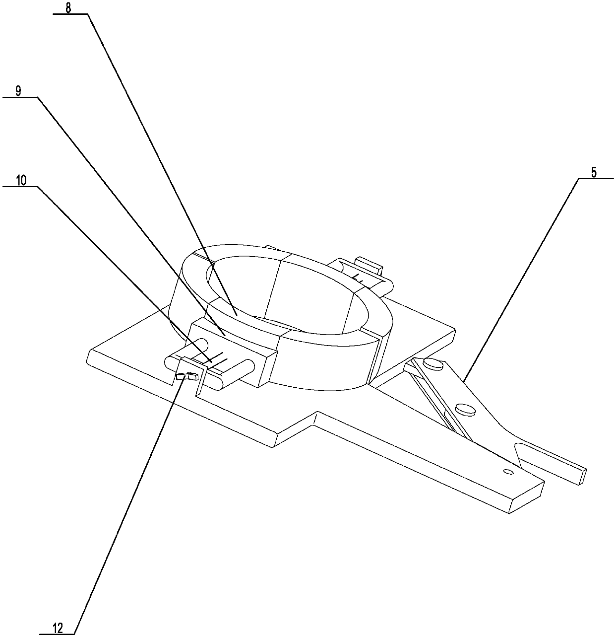 Adjustable auxiliary device for installation of cross arm