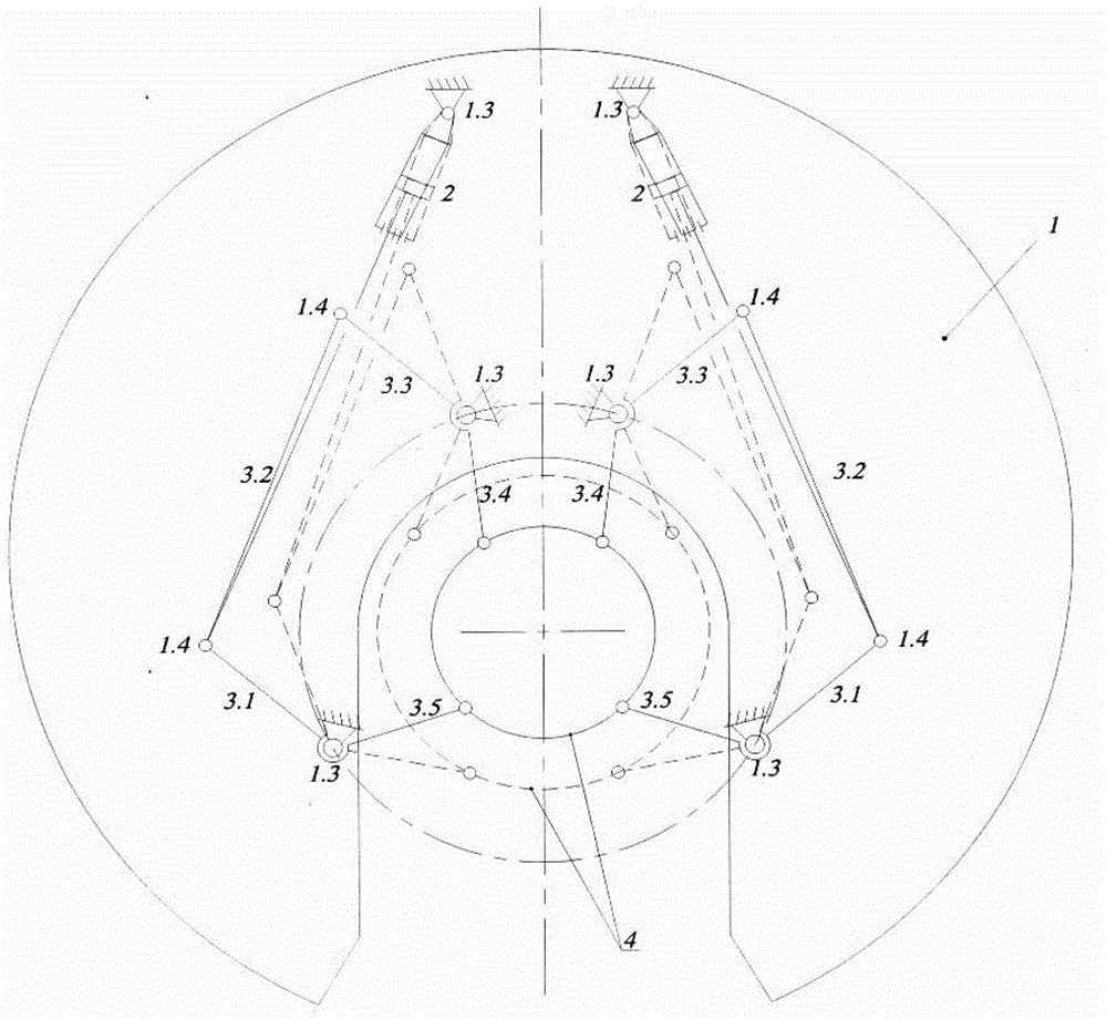 Double-rocker self-adaptive centering clamp