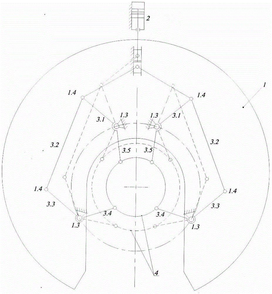 Double-rocker self-adaptive centering clamp