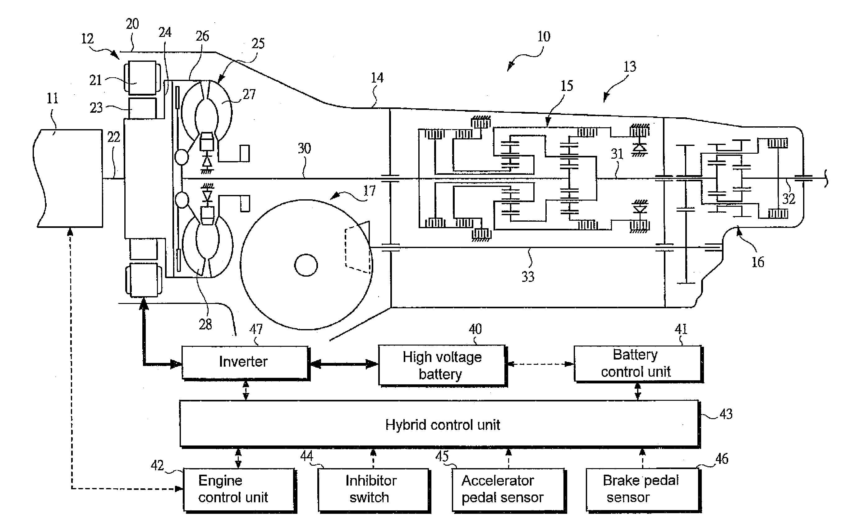 Diagnostic control device for a hybrid vehicle