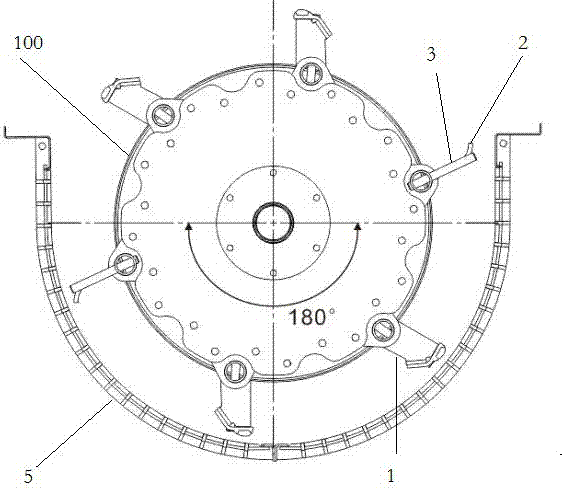 Threshing device of millet combine harvester