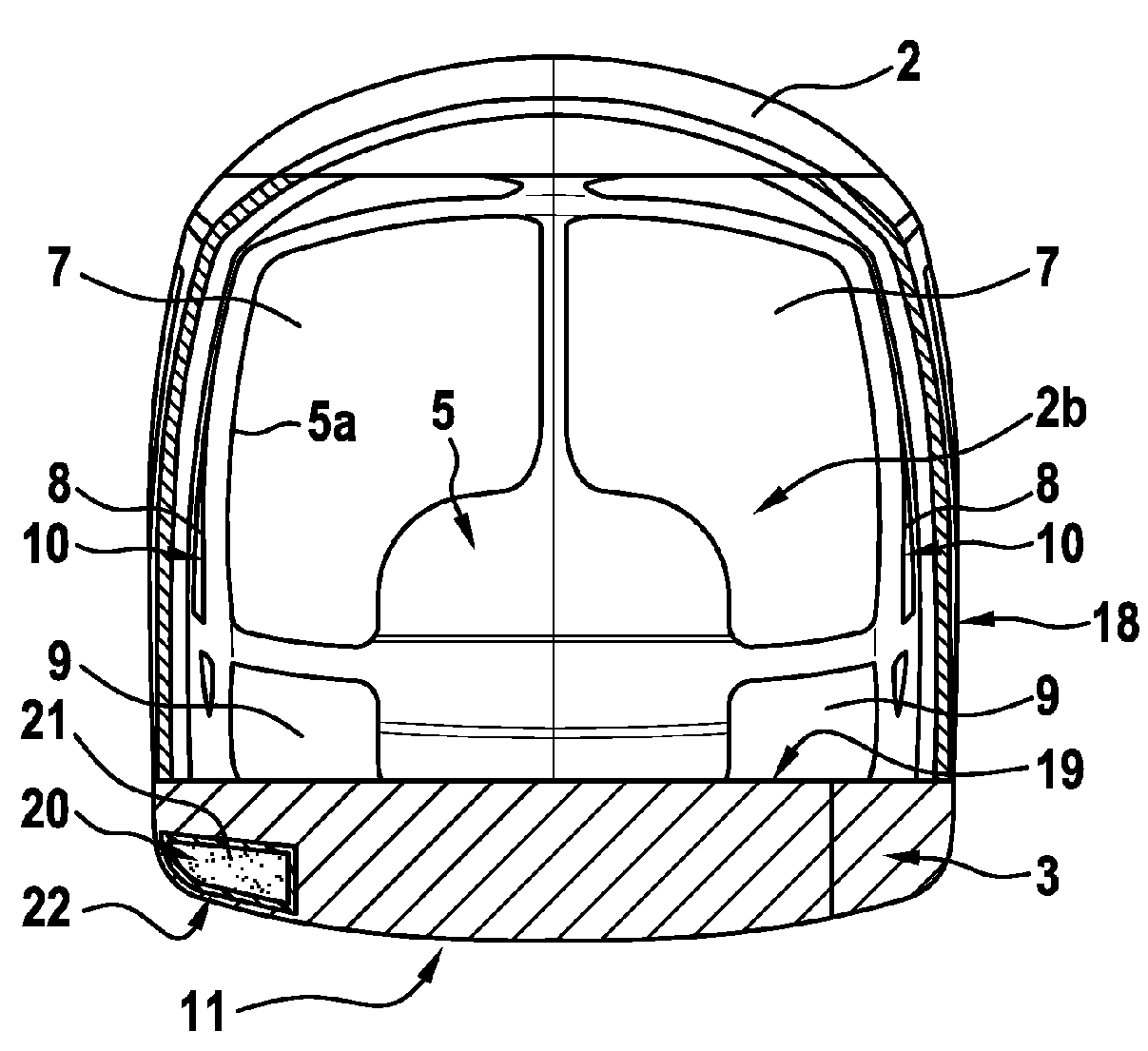 Aircraft with a framework structure that comprises at least one hollow frame