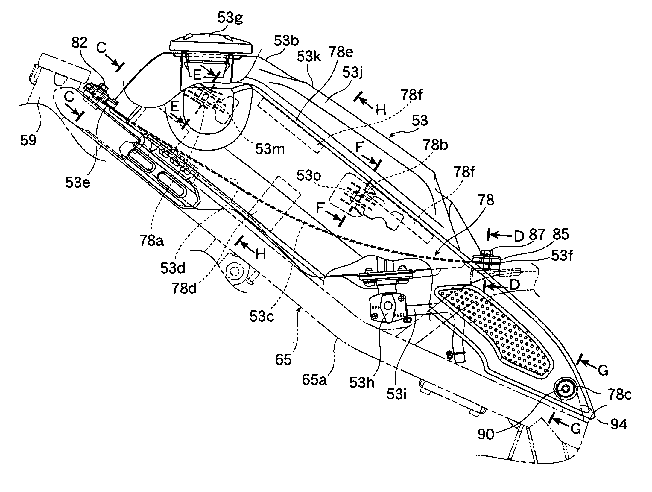 Structure for disposing fuel tank for straddle-type vehicle