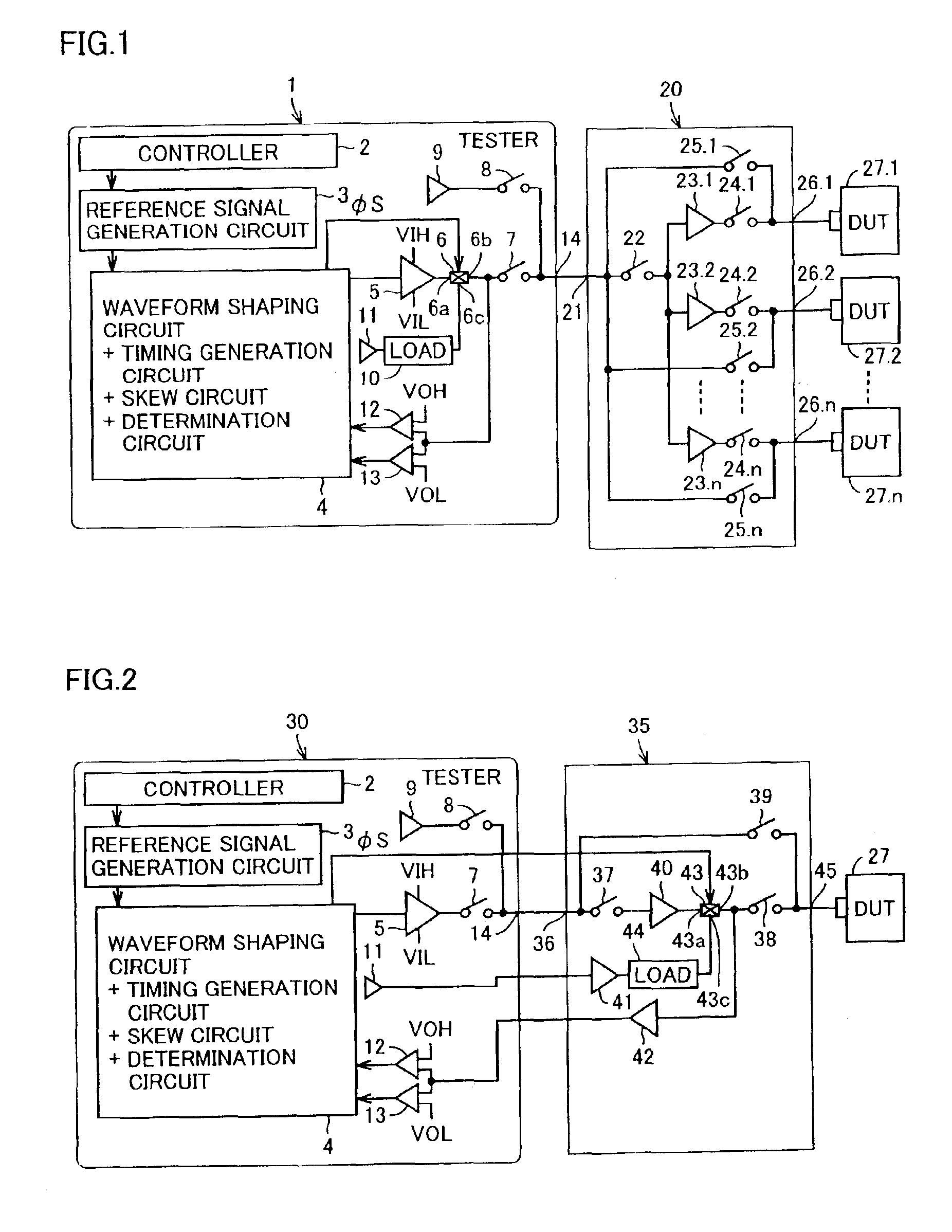 Interface circuit coupling semiconductor test apparatus with tested semiconductor device