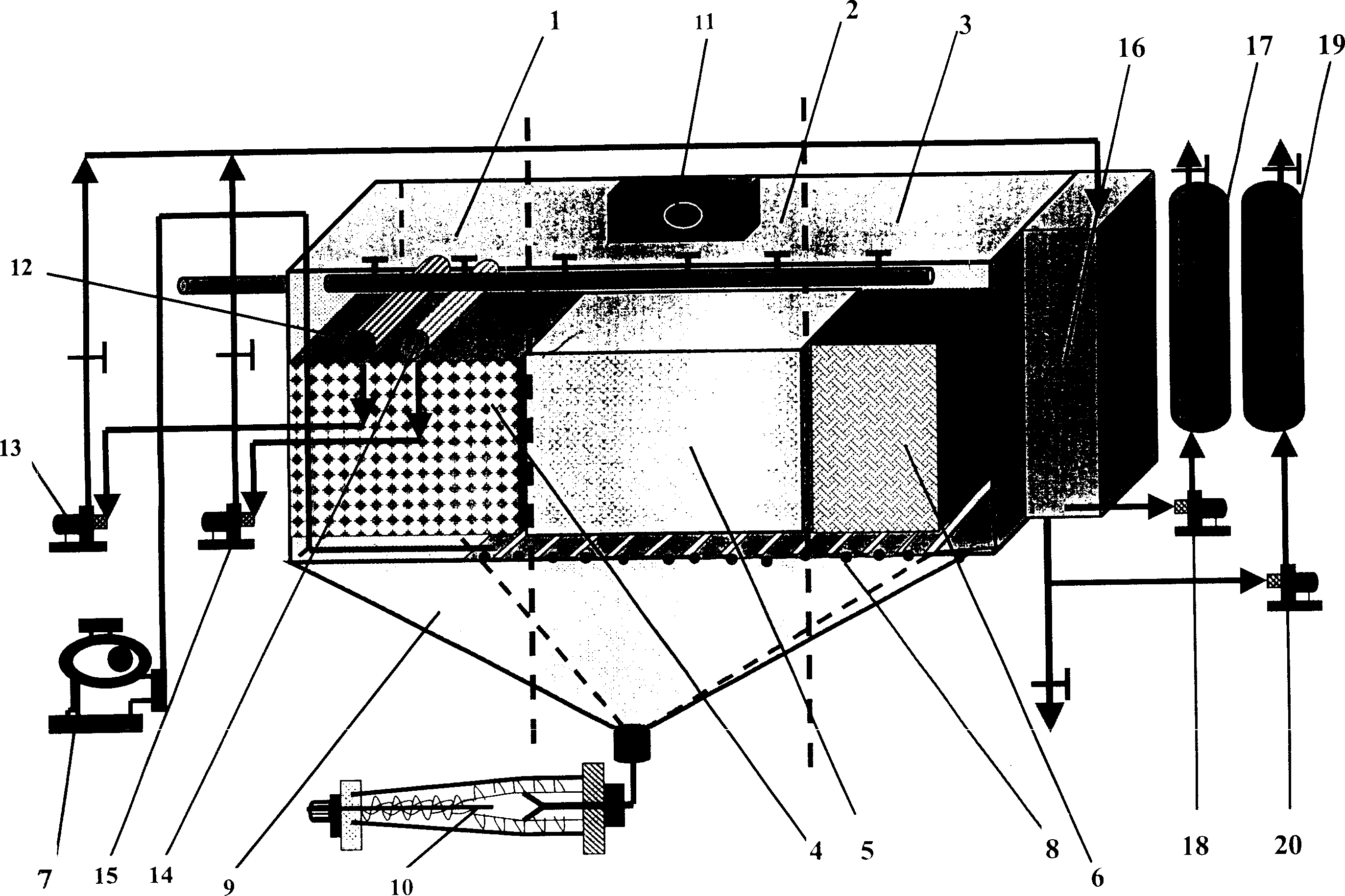 Anaerobic-facultative-aerobic integrated sewage treatment method and reuse apparatus