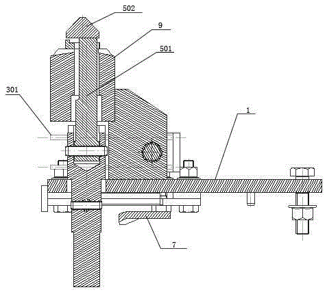 Eccentric locking pin for electrophoresis sledge